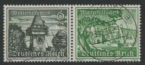 Germany Scott # B163, B162, used, se-tenant, Mi # W136