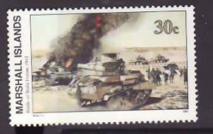 Marshall Islands-Sc#275- id8-unused NH 30c-Beda Fomm battle-Tanks-WWII-1990-91-