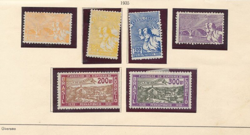 Brazil 1935/36 M&U on Pages Incl. RX (Apx 40 Items) ZK2847