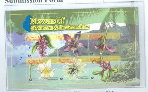 St. Vincent Grenadines #3710  Souvenir Sheet (Flowers)