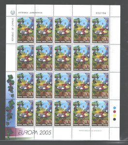 REP. CYPRUS 2005 EUROPE,#1037-1038   1 SET = $0.80 MNH