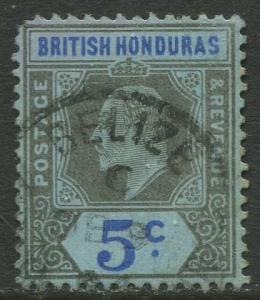 British Honduras- Scott 60- KEVII Definitive -1902- FU -Single 5c Stamp