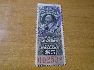 Canada Revenue stamp  van Dam  #  FWM53  used