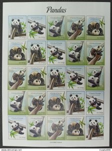 Imperf 2014 Sao Tome & Principe Pandas Fauna #5604-08 ! Unique Big Sh ** Qw70