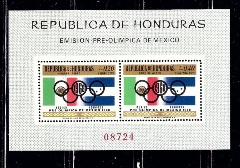 Honduras C435a MNH 1968 Olympics S/S