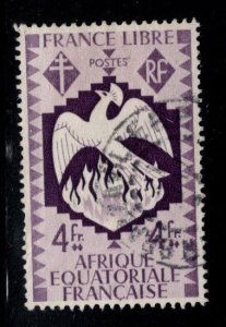 French Equatorial Africa Scott 152 Used stamp from 1941 Phoenix Rising set