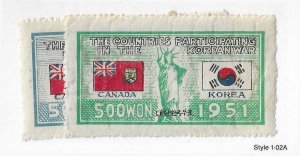 Korea Sc # 140-141 set of 2 Canada  NH VF