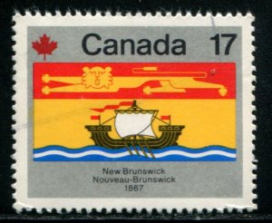 824 Canada 17c New Brunswick Flag, used