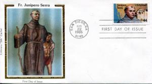 US FDC Scott #C116 Fr. Junipero Serro. Colorano Cachet. Free Shipping