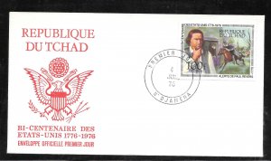 Just Fun Cover CHAD #C181 FDC BICENTENNIAL AMERICA INDPENDENCE (my2767)