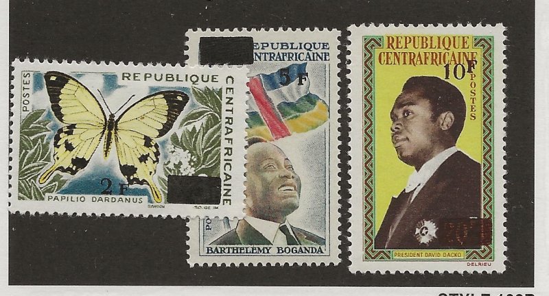 Central African Rep. 58-60 Set. MH