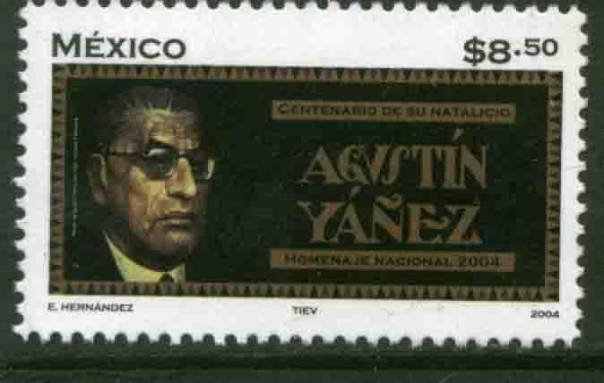 MEXICO 2346, AGUSTIN YANEZ, NOVELIST, CENTENARY OF HIS BIRTH. MINT, NH. VF.