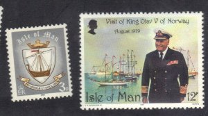ISLE OF MAN SC# 147+176 MNH  1979-80
