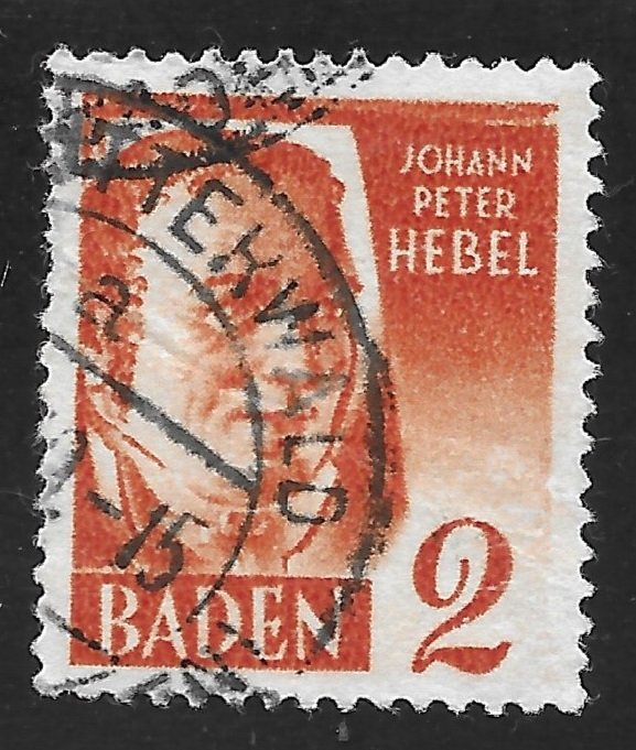 Germany #5N28 2(pf) Johann Peter Hebel