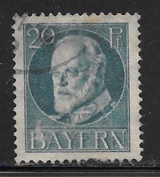 Bavaria 102: 20pf King Ludwig, used, VF