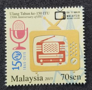 Malaysia 150th ITU 2015 2019 Television (stamp) MNH *TV O/P *unissued *rare