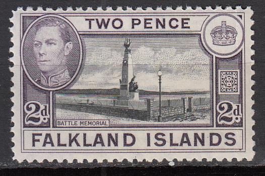 Falkland Islands  - 1938 KGVI 2p Sc# 86 - MLH (8106)