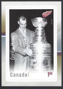 Canada #3035 MNH single, NHL the ultimate six, Gordie Howe, issued 2017