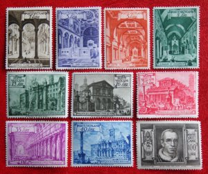 VATICAN CITY 1949 Roman basilicas MNH Scott# 122-131