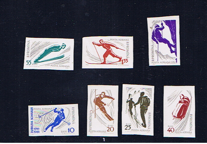 RUMANIA 1961 SPORTS IMPERFORATE SET OF SEVEN U/MINT x20sets