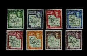 Falkland Island Dependencies: 1946, Thin Map set, Mint