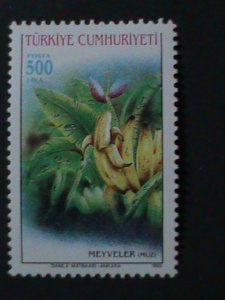 TURKEY-1993 SC# 2565 LOVELY FRUITS -BANANAS-  MNH VERY FINE LAST ONE