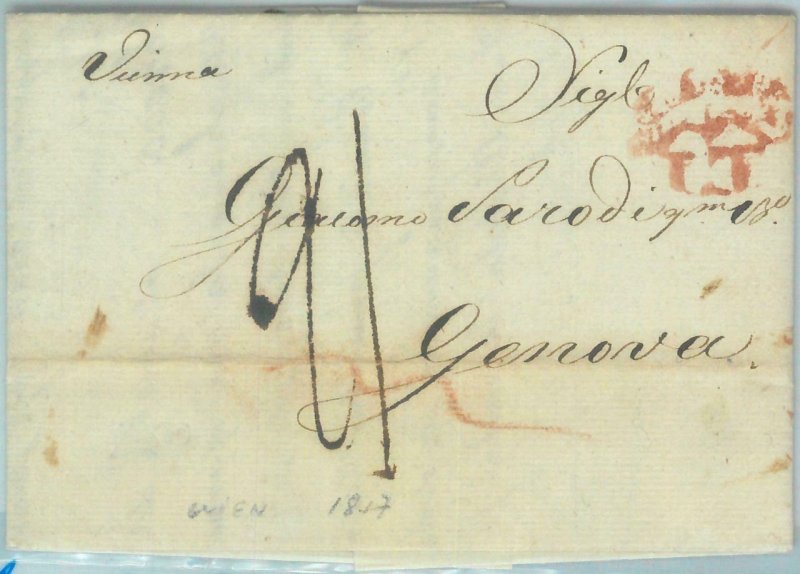 88817 - AUSTRIA - POSTAL HISTORY - Prephilatelic COVER from WIEN to ITALY 1818