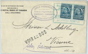 69211 - COLOMBIA - POSTAL HISTORY - AIRMAIL COVER to WIEN sent to VIENNE! 1927