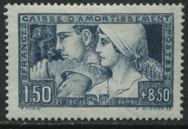 France 1928 1f50 + 8f50 Semi Postal mint o.g. hinged