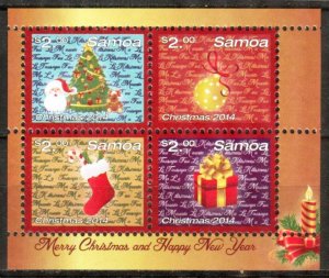 Samoa 2014 Christmas S/S MNH