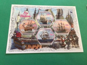 Ivory Coast Ships 2  mint never hinged stamps sheet  A17029