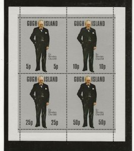 GB Gugh Island,Scillies, 1974 Churchill  sheetof 4 MNH