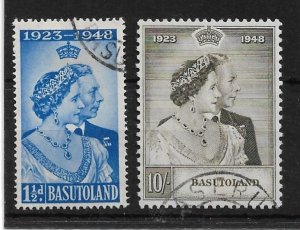 BASUTOLAND 1948 SILVER WEDDING SET SG 36/37 FINE USED Cat £50+