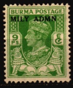 Burma Unused Hinged Scott 38 w/stain at top of stamp and paper on back