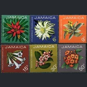 JAMAICA 1973 - Scott# 369-74 Flowers Set of 6 NH