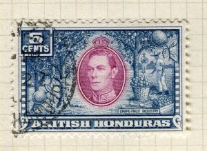 BRITISH HONDURAS; 1938 early GVI pictorial issue fine used 5c. value