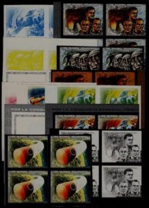 Guinea Eq. 13 MNH bl. of 4 Space/proofs/14.12.72