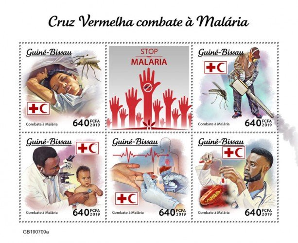 GUINEA BISSAU - 2019 - Red Cross Fighting Against Malaria - Perf 5v Sheet - MNH