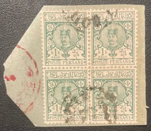 1891 Block of 4 Stamps, 1 Kr, Used