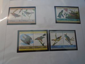 Tuvalu   Niutao  Birds  J J  Audubon  #  25-32  MNH