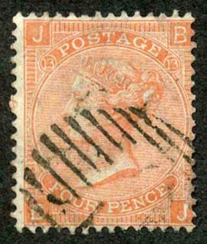 SG94 4d Vermilion Plate 13 Fine used Cat 75 Pounds 