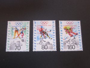 Liechtenstein 1991 Sc 973-75 set MNH