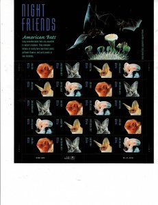 American Bats 37c US Postage Sheet #3661-64 VF MNH
