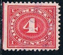 USA R231, 4c Numeral Documentary Revenue, single, used, SE