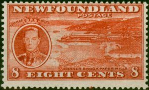 Newfoundland 1937 8c Scarlet SG260e P.13.5 Fine MNH