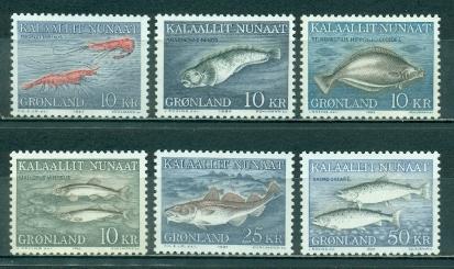 Greenland #136-141  Mint VF NH  Scott $49.00