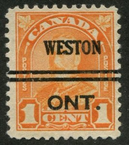 Canada Precancel WESTON 1-162