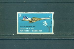 French New Hebrides - Sc# 223. 1976 1st Flight of Concorde. MNH $15.00.