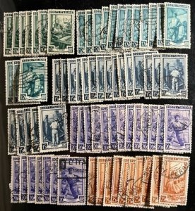 Italy Scott# 549-567, 566a, 567a Used/Unused F/VF stamps Lot of 233 Cat $53.00+