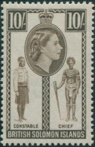 Solomon Islands 1956 SG95 10/- Native Constable and Chief MNH